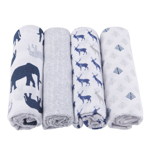 Essential Muslin Swaddle Set (4 Pack) – Calm Beginnings Collection