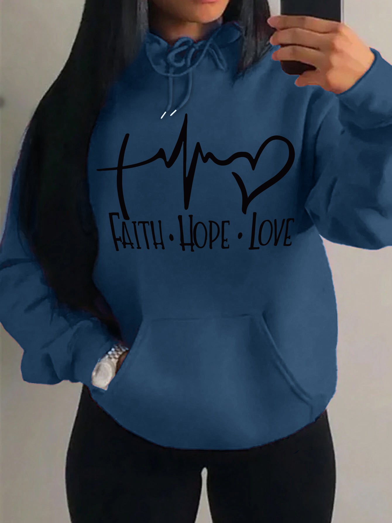 Inspirational Graphic Hoodie – Faith, Hope, Love in Style