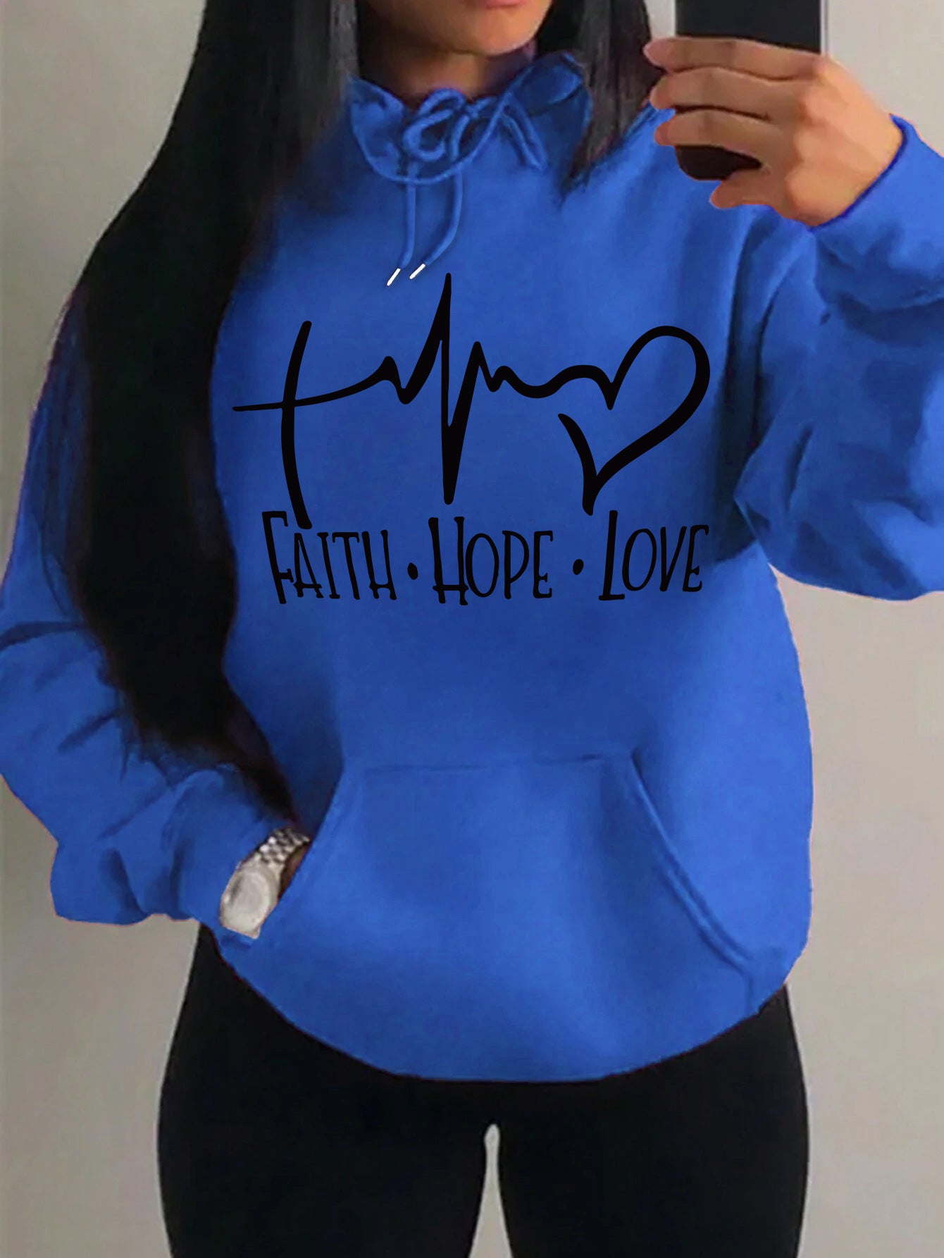 Inspirational Graphic Hoodie – Faith, Hope, Love in Style