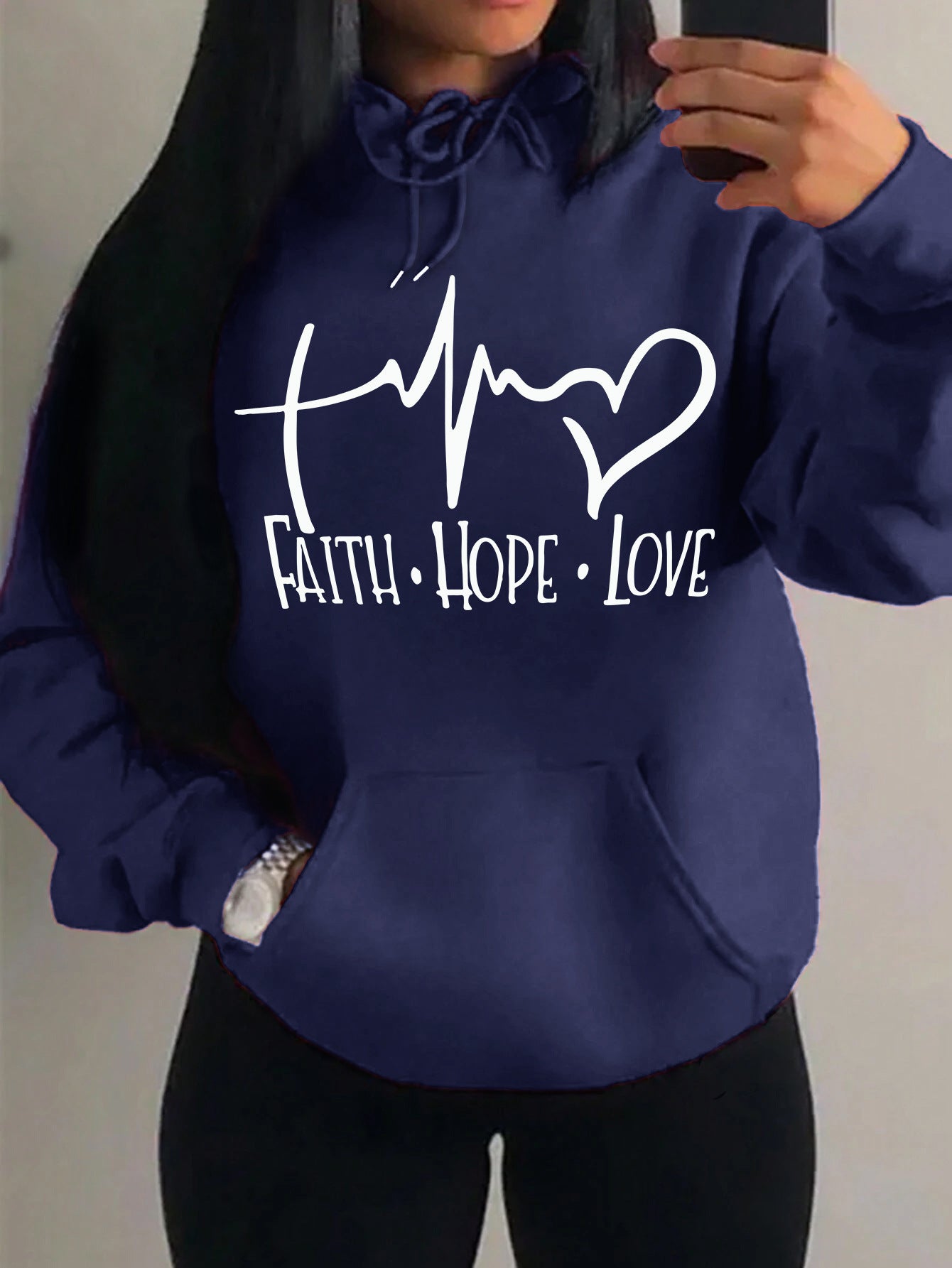 Inspirational Graphic Hoodie – Faith, Hope, Love in Style