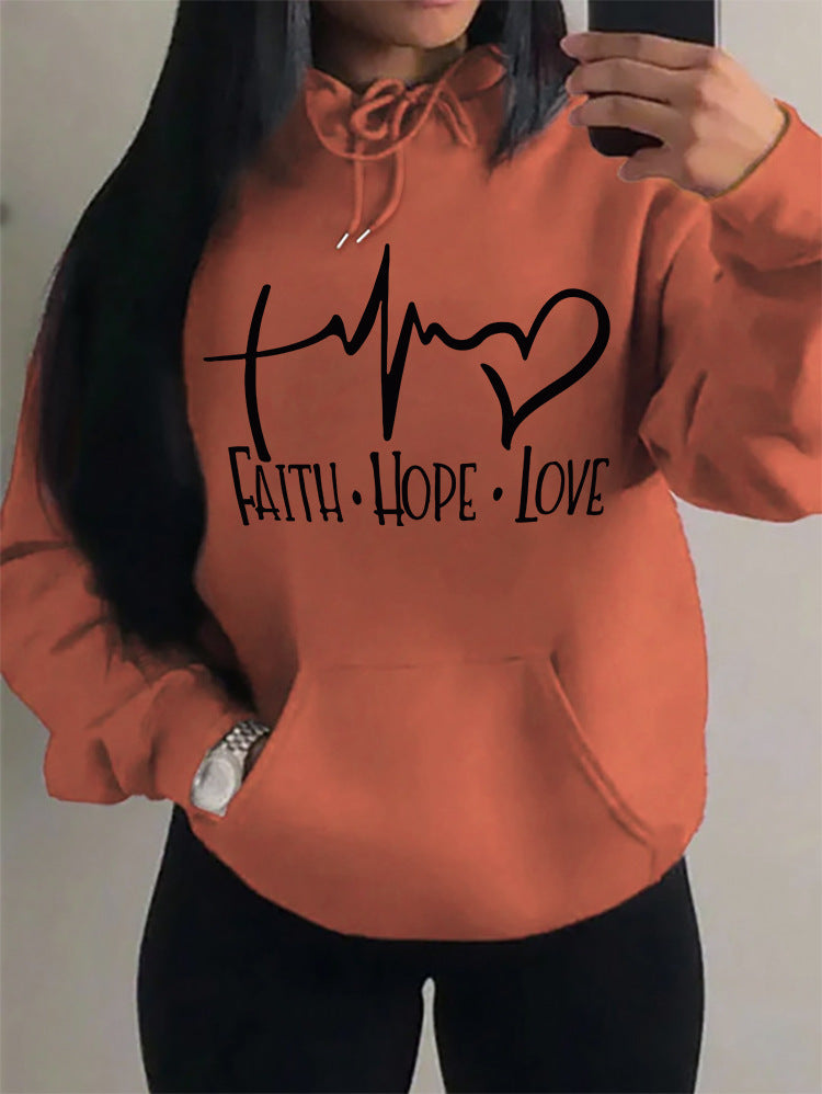 Inspirational Graphic Hoodie – Faith, Hope, Love in Style